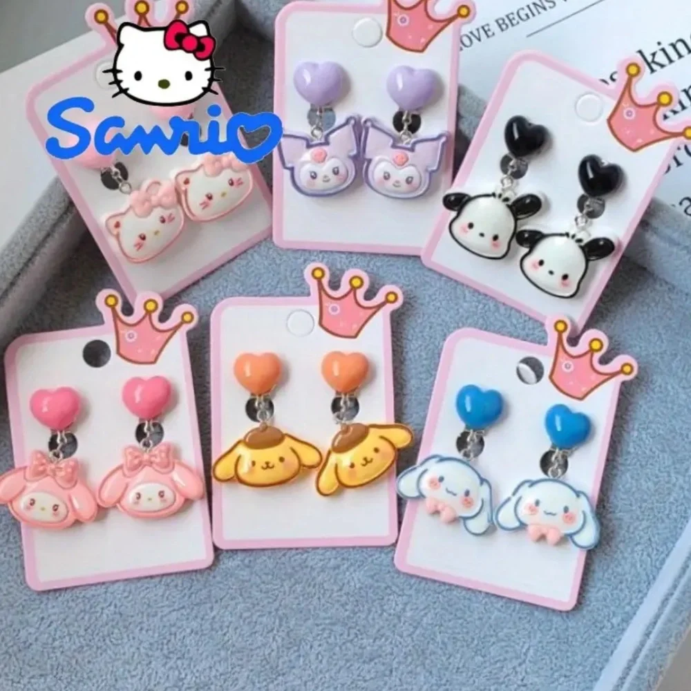NWT! 6 Pairs of Sanrio Hello Kitty and Friends CLIP ON Earrings!